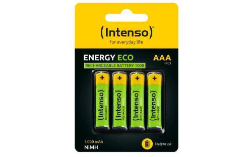 INTENSO ENERGY GO BATTERIE RICARICABILI MINISTILO AAA HR03 1.000mAh CONF 4 Pz.